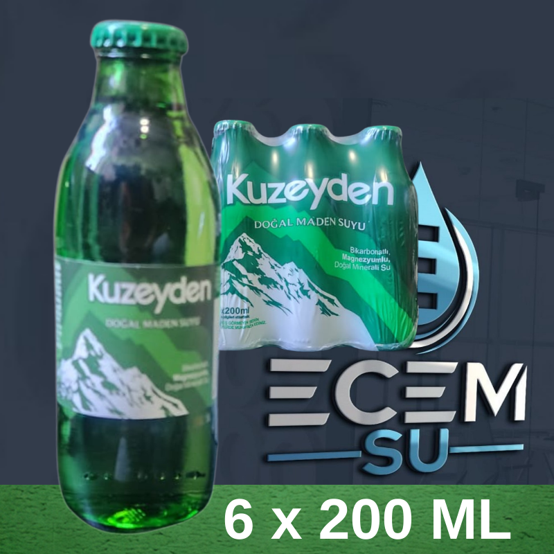 KUZEYDEN DOĞAL MADEN SUYU 6 X 200 ML