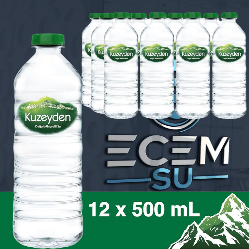 KUZEYDEN PET ŞİŞE SU 12 X 500 ML