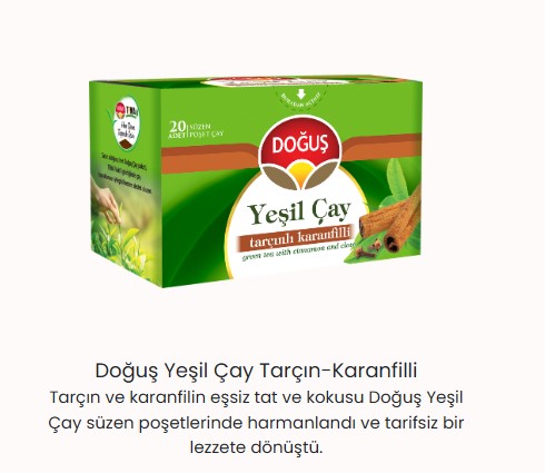 DOĞUŞ YEŞİL YEŞİLÇAY TARÇIN KARANFİLLİ (20AD)