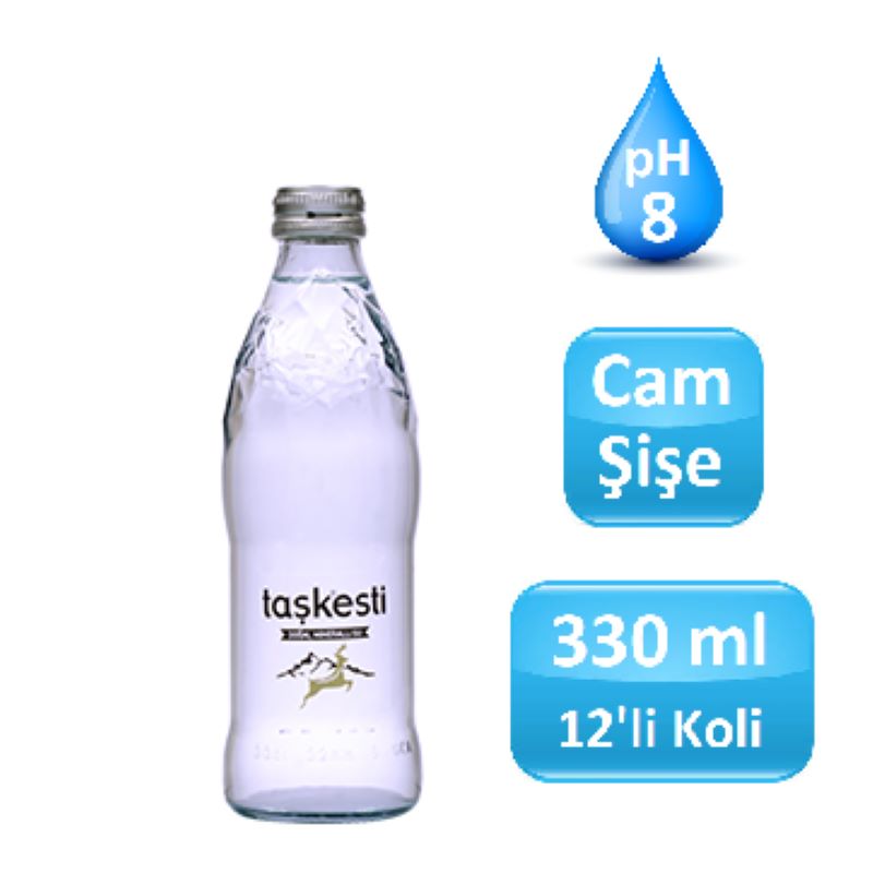 330ml TAŞKESTİ CAM ŞİŞE SU (12Ad)